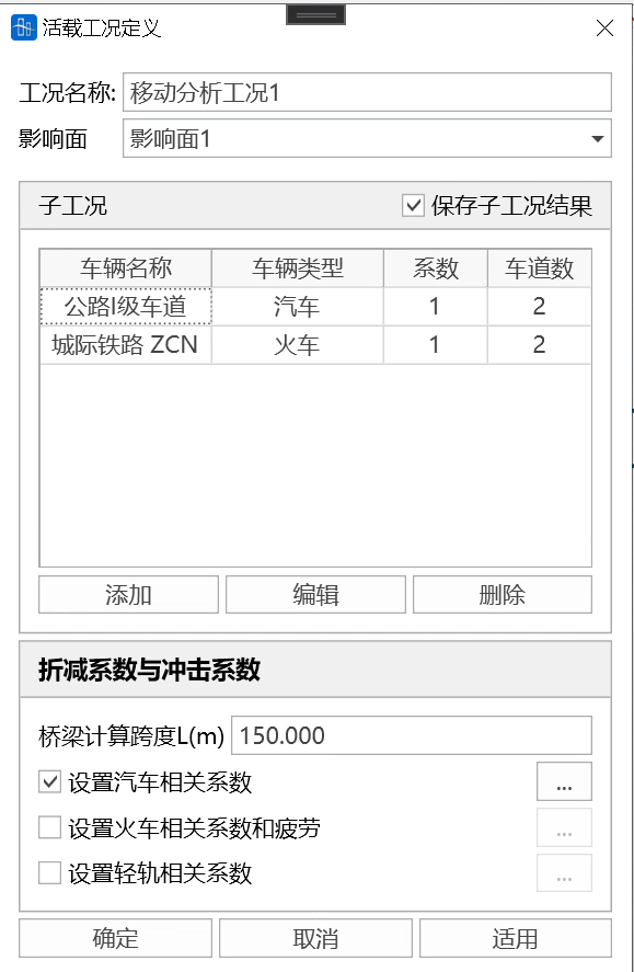 移动荷载分析工况定义 移动荷载分析工况定义 